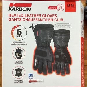 Karbon heated leather gloves size XS/S men